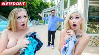 LETSDOEIT - (Bailey Brooke i Киара Cole) Sex przy basenie na otwartym powietrzu z dwoma Seksownymi Szalonych Piękności